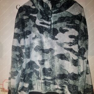 Gray and Black Half-Zip Pullover